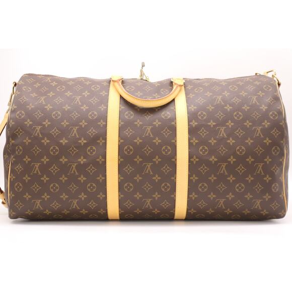 Louis Vuitton Monogram Keepall 60 Bandouliere Duffle Bag w/ Shoulder Strap LV - Picture 2 of 16